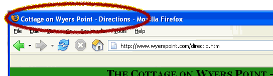 Page title in Firefox